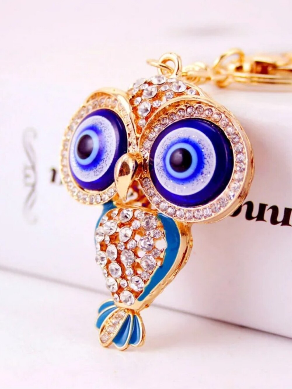 Owl Bag Charm Evil Eye Keychain